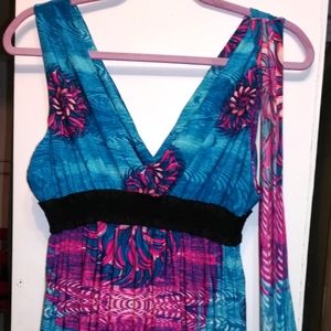 NEW LONG DRESS WITH SCARF BUILT IN!